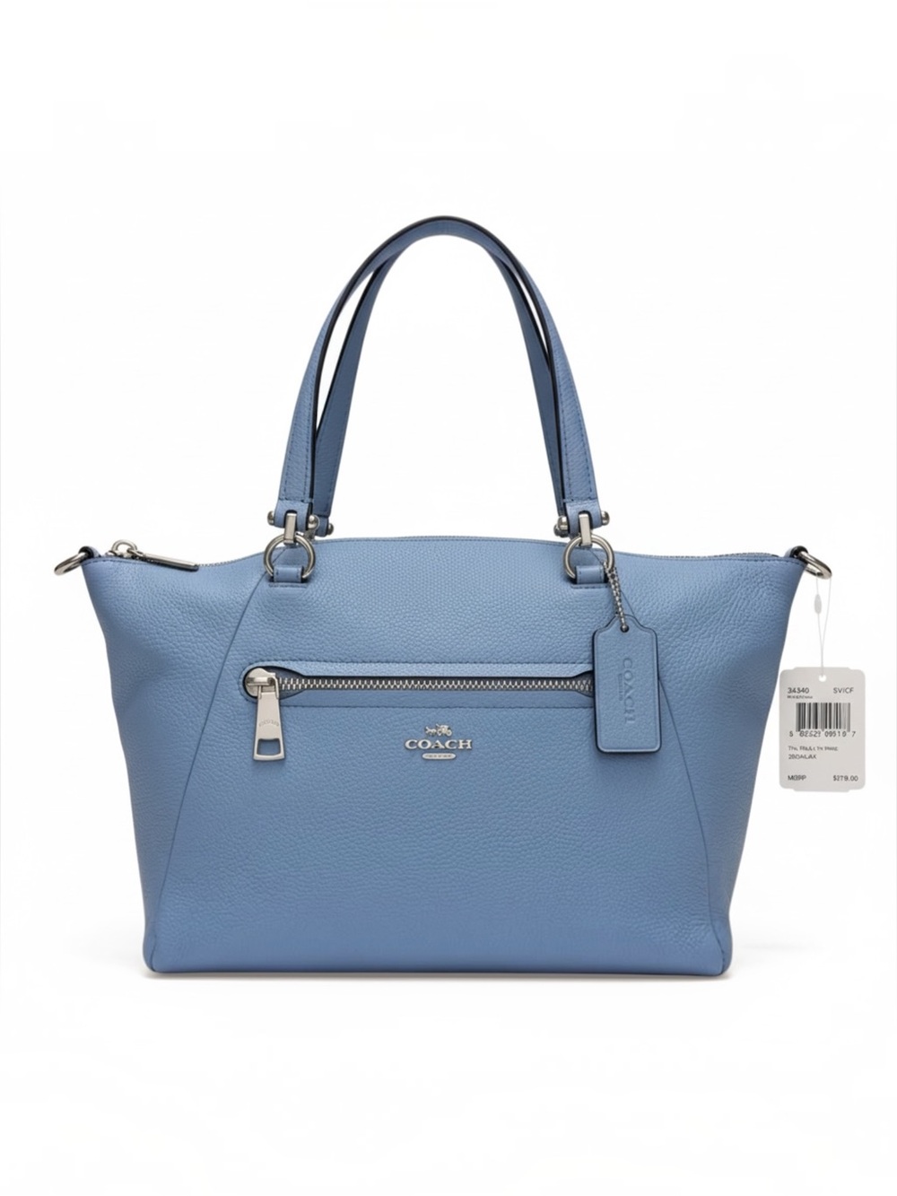 Coach Prairie Top Handle Satchel 34340 Cornflower Blue Leather Complete Set NWT